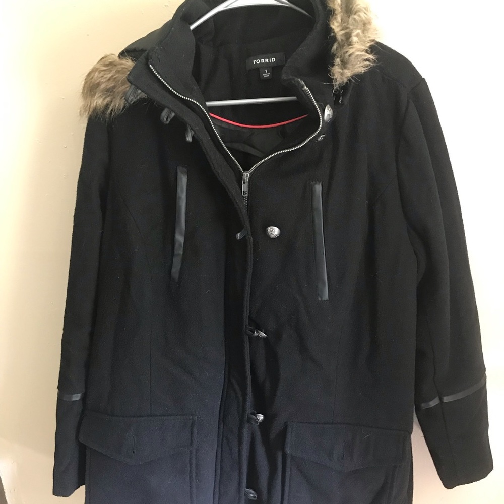 Black torrid winter coat